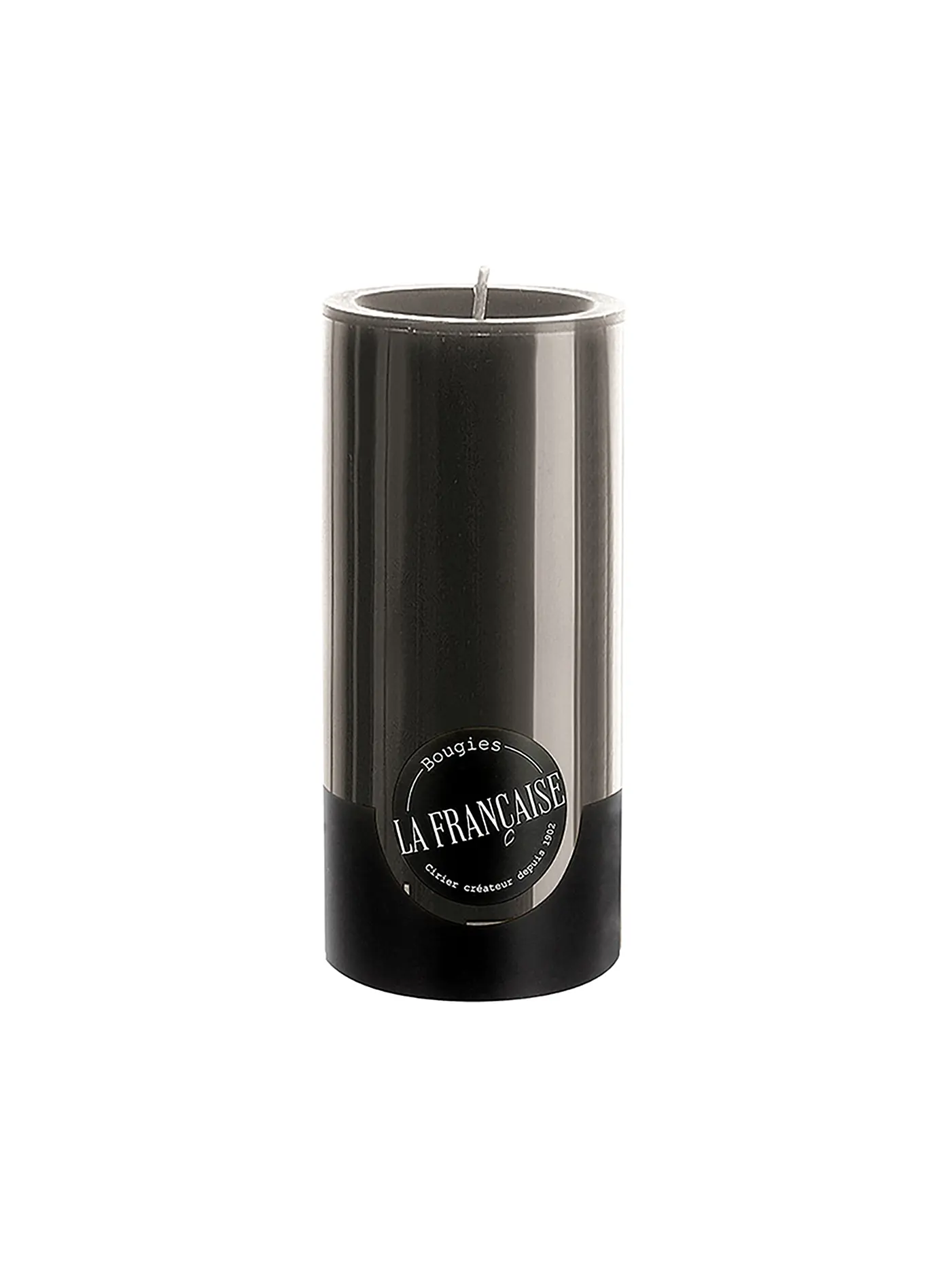 BOUGIES LA FRANCAISE | Stumpenkerze COLORAMA 15x7cm blanc | schwarz